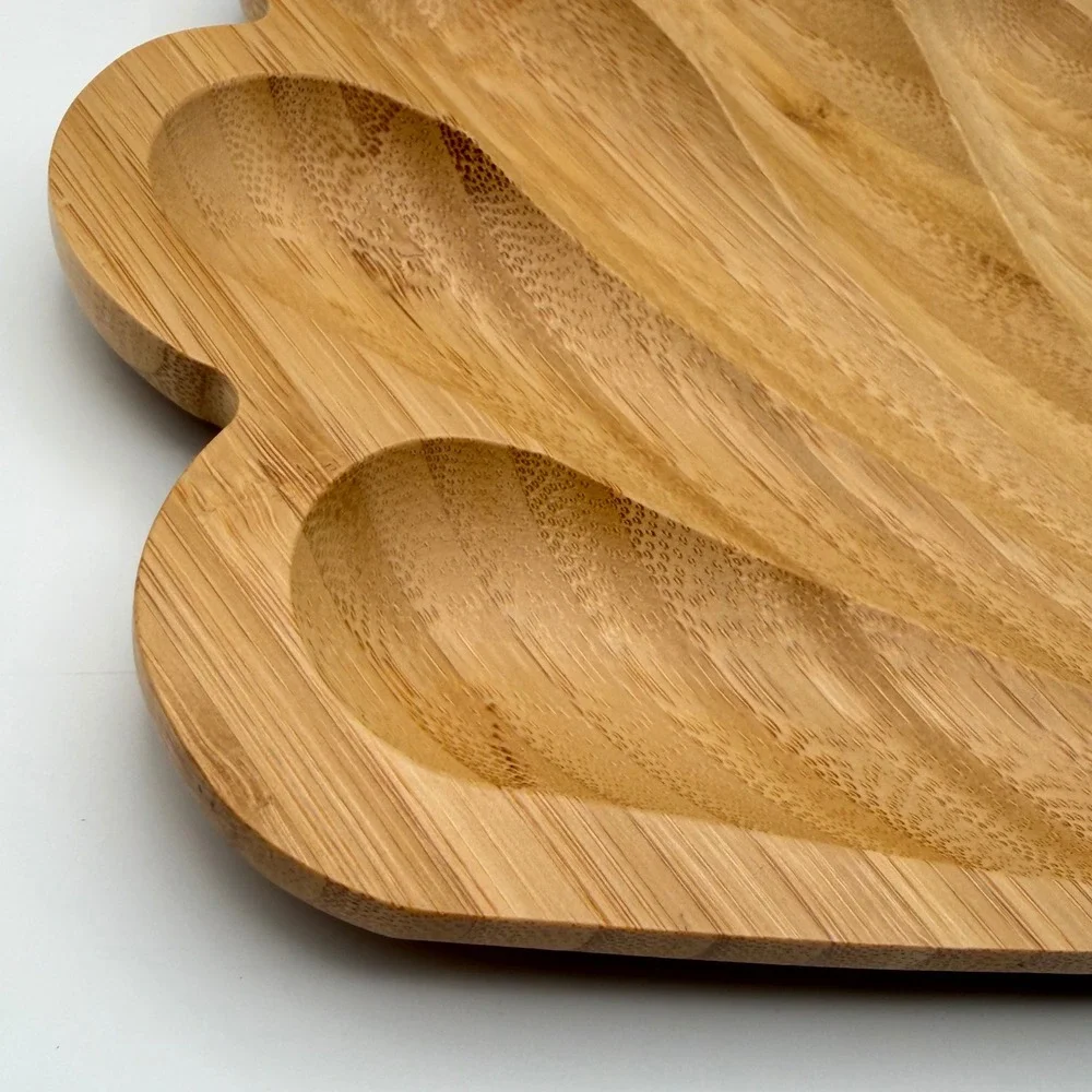 Beachly‎ Bombshell Catchall Tray Bamboo Seashell Jewelry Dish Coastal Decor Bag